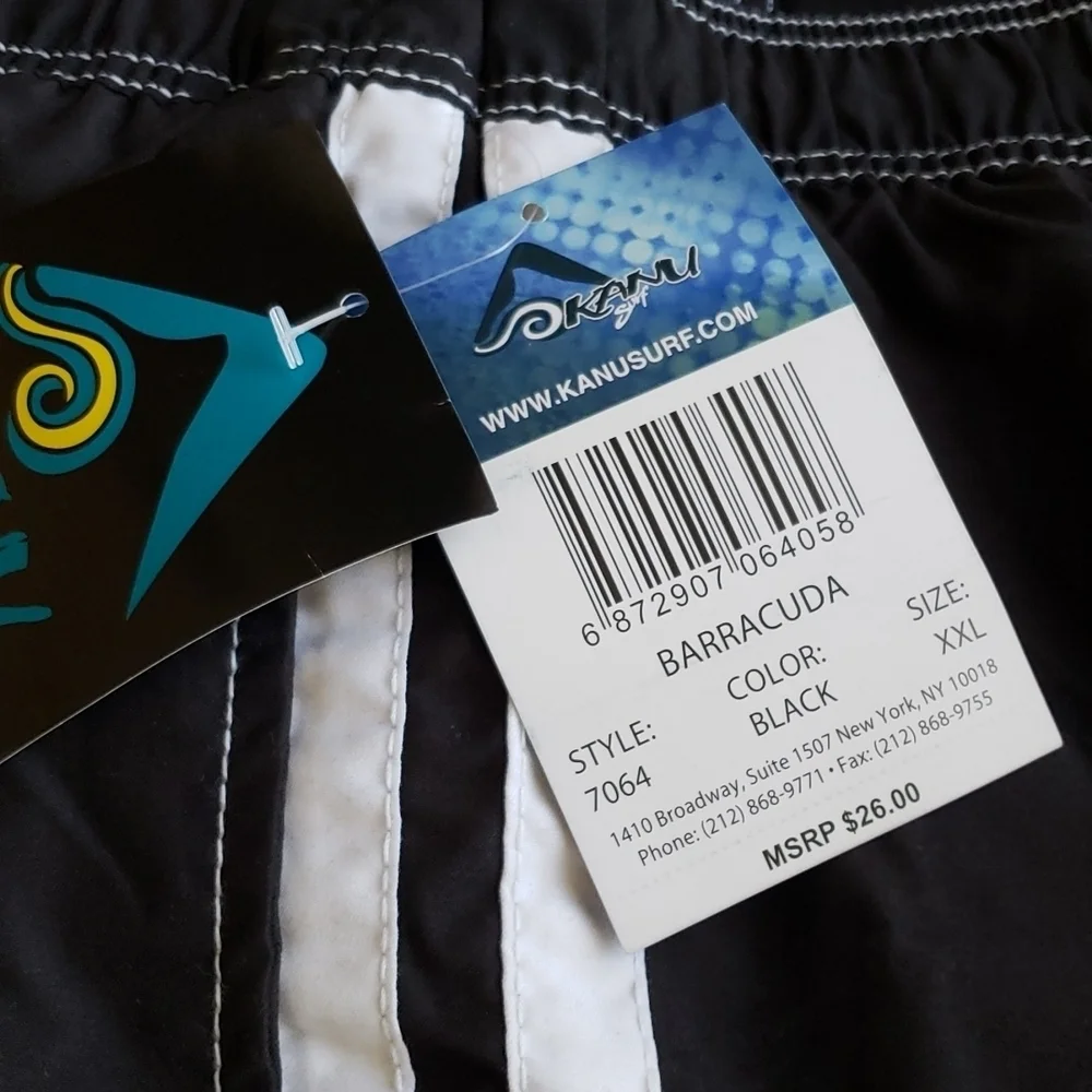 Kanu Surf Men's Barracuda Swim Trunks in Charcoal Size XXL